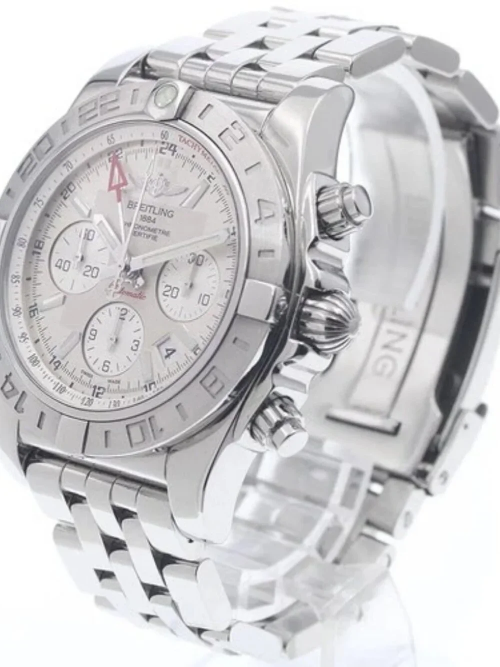 BREITLING Chronomat AB0420 Date GMT Silver Dial Automatic Men's Watch_965551